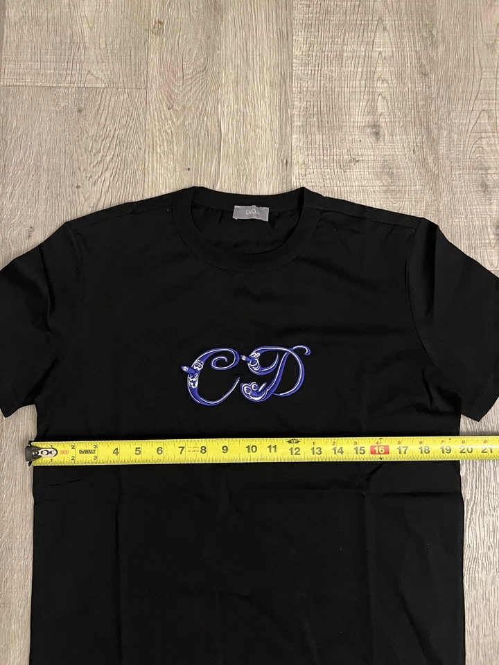 Camiseta negra para hombre DIOR x Kenny Scharf púrpura con logotipo bordado talla pequeña Foto 2 de 4