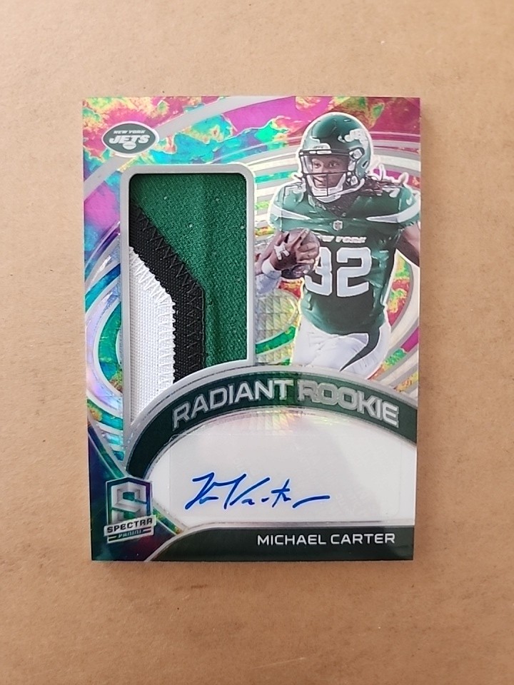 2021 Spectra Michael Carter Radiant Rookie Patch Auto  #'D/75. #RRS-MC
