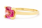 GENUINE 1.05 Cts PINK SAPPHIRE SOLITAIRE RING 10k GOLD - Free Appraisal Service — photo 3
