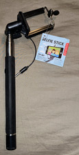 Adjustable Black Selfie Stick/ Snap Button / Compatible with Many Smartphones