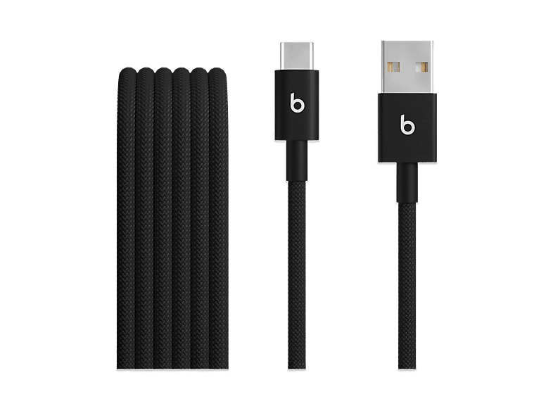 Cable USB a USB-C - Apple Beats, USB 2.0, USB-A, USB-C, 1,5 metros, Negro carbón