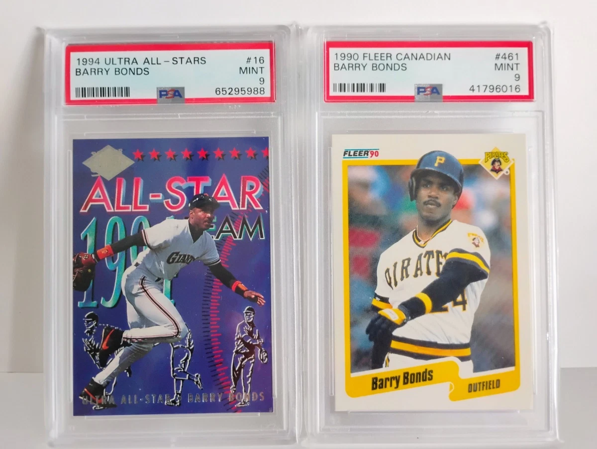 Fleer Barry Bonds 1990 Season Baseball Sports Trading Cards