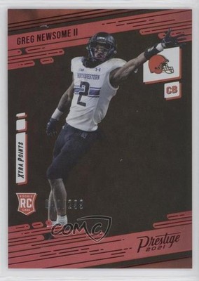 2021 Prestige Rookies Xtra Points Premium Red /299 Greg Newsome II Rookie RC 2qw