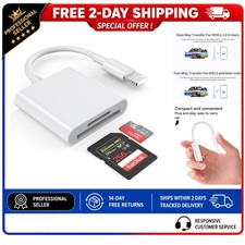 SD Card Reader for iPhone iPad MFi Certified 2 in 1 Lightning to SD/TF Camera