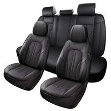 Mingbron Car Seat Cover Full Set Leather Cover Black