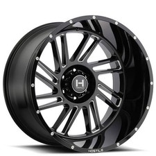 20x10 Hostile Wheels H110 Stryker Gloss Black With Milled Accents Rims 4pcs