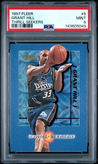 Grant Hill 1997 Fleer Thrill Seekers RARE SP INSERT PSA 9 MINT LOW POP 🔥🔥🔥