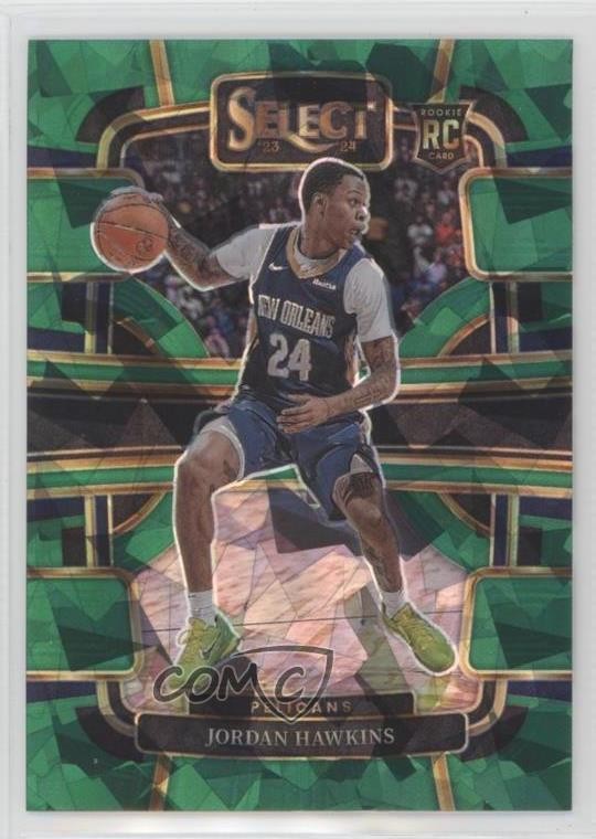 2023 Panini Select Concourse Green Ice Prizm Jordan Hawkins #72 Rookie RC 05cr