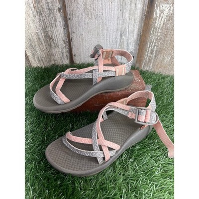 Chaco ZX/1 Ecotread Outdoor Kids Sandals Pink Gray Girls 13
