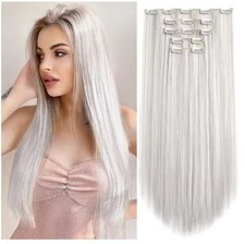 5PCS-1001A Hair Extensions StrRid Clip in Hair Extension Straight 22"Long