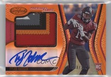 2020 Certified Freshman Fabric Signatures Mirror Orange Tyler Johnson Auto 6fs