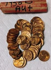 1958 D Lincon Wheat Cent, 1 roll (50 coins) AU to BU