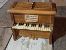 Vintage Midcentury Modern Wooden Piano Coaste...