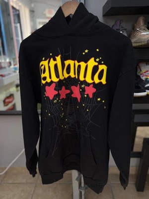 Sp5der Black Atlanta Pullover Hoodie Size (L) NEW 100% Authentic