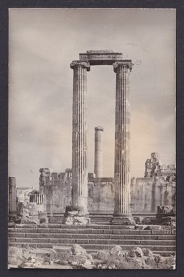 Vintage postcard Turkey Didim Apollo temple ancient ruins archaeological site