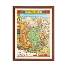 Old Map of Yosemite National Park, CA 1931 - Vintage Yosemit