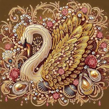 Diamond Painting Kits for Adults Swan, 5D Special Shape Diamond Art Kits for Beg