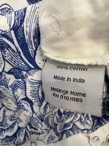 Melange Home Bettbezug Navy Toile, King Size 80 x 104" 100% Baumwolle - Bild 11 von 15