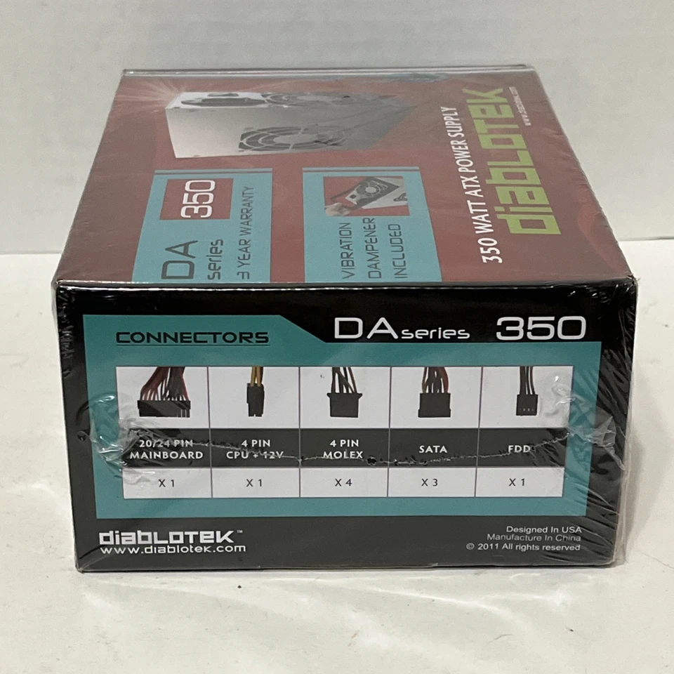 Diablotek Int. Inc DA Series 350Watt ATX Power Supply PSDA 350 - Image 2 of 4