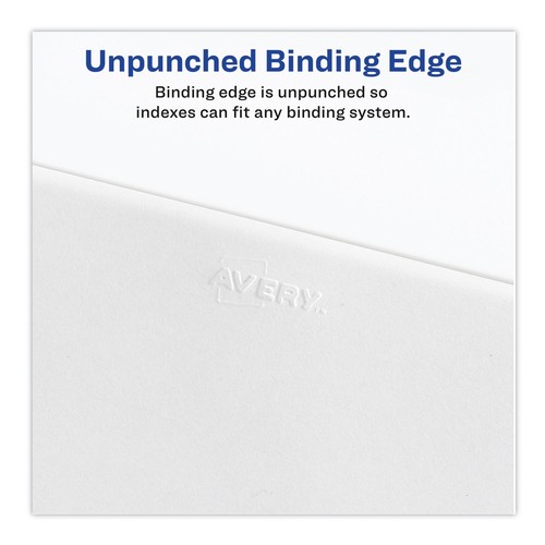 Avery 01070 11 x 8.5 Preprinted 70 Side Tab Index Dividers - White (25/Pack) New - Picture 3 of 6