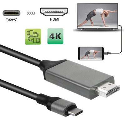 HDTV 4K Type-C to HDMI Cable Adapter For Samsung Galaxy Note 8 Note 9 LG