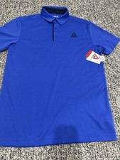 Reebok Mens Peformance Jacquard Polo -Dazzling Blue - Small - Brand New w/ Tags