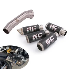 For Ducati Hypermotard 821 2013-2018 Slip-on Exhaust Pipe 51mm Muffler Escape