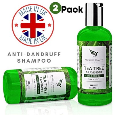 Moksha Anti Schuppen Shampoo Damen & Herren 100% Schuppenreduktion - 2 x 250ml