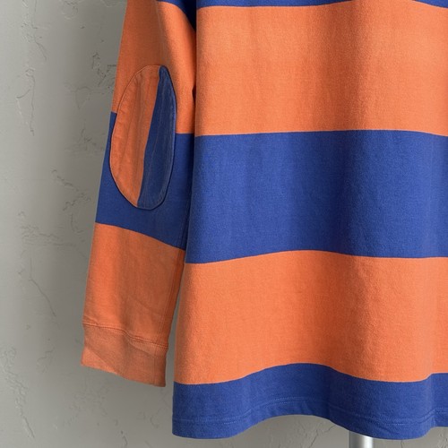 Vintage Polo Ralph Lauren Kanye Orange Royal Blue Striped Rugby Shirt Mens by Ralph Lauren, $89 - Photo 14