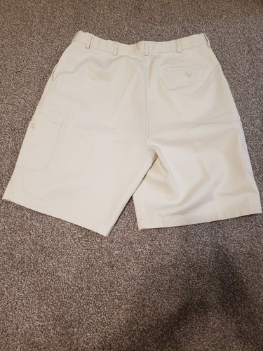 LL Bean Shorts Youth Boy 16 Reg Original Fit Beige Cotton Side Pockets Mid Rise - Picture 2 of 11