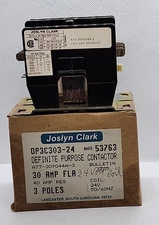 JOSLYN CLARK DP3C303-24  24V 3 POLE 30A DEFINITE P. CONTACTOR [2WS1]
