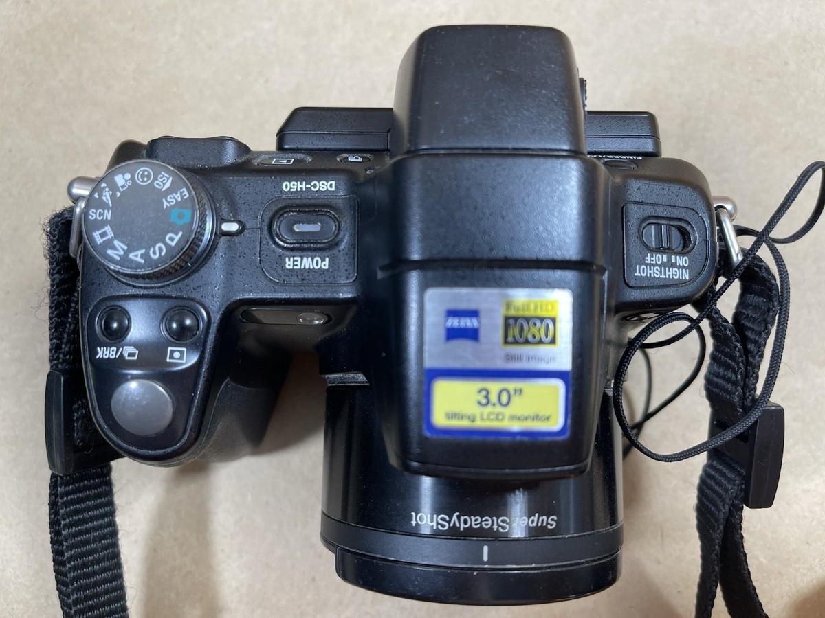 Sony Cyber-shot DSC-H50 9.1MP Digital Camera - Black for sale