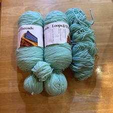Loops And Threads Two 7oz Skeins Plus Extras Color Mint New