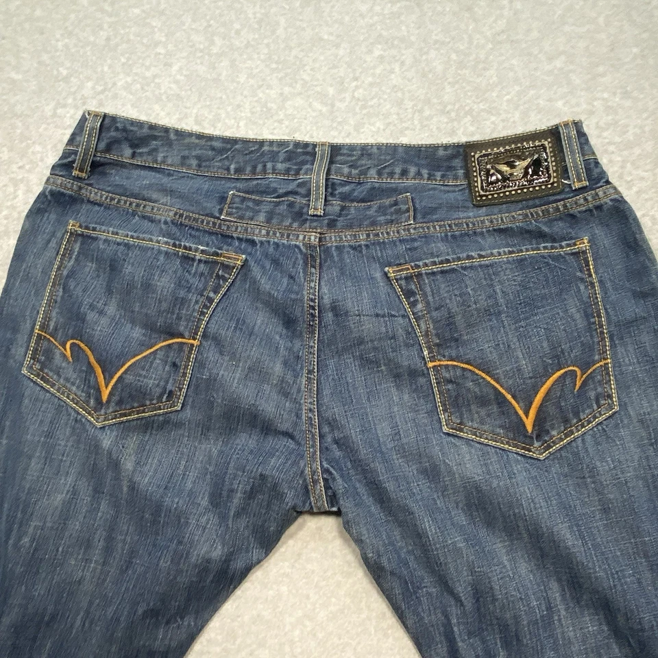 Jeans de mezclilla con ribete Robin’s Jean hechos en EE. UU. 42x36 desgastados Foto 2 de 4