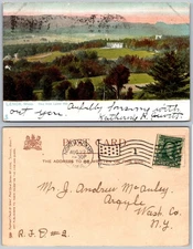 Lenox MA View Near Lenier Hill Postcard