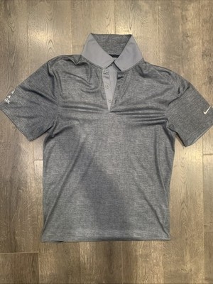 Nike Polo Size S Mens Grey Dri FIT 24.7 Polo Short Sleeve Patron Roca