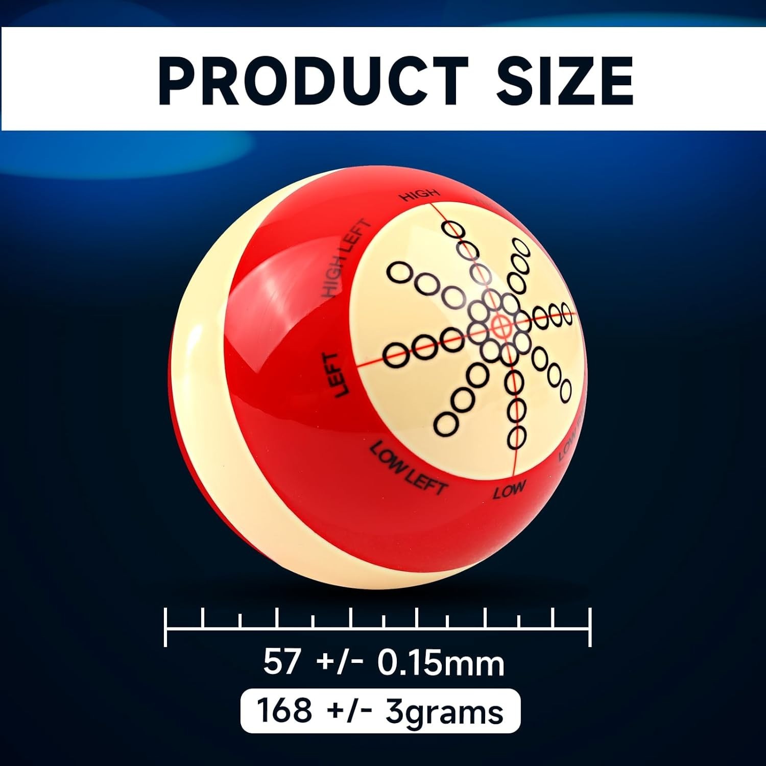 Billiard Practice Training Cue Ball, AAA-Grade PRO Cup Standard Pool Billiard...