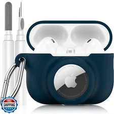 LDSXAY 2 in 1 Silicone Case Compatible with AirPods Pro 3 and AirTag, Shockpr