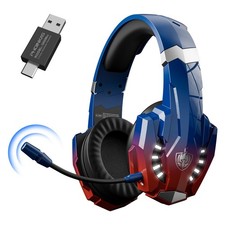 2.4GHz Wireless Gaming Headset for PS5, PS4, PC, Switch, Gaming Over Ear Wire...