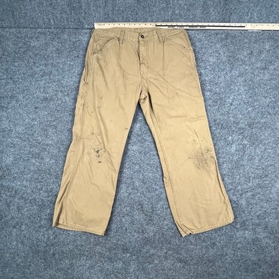 Faded Glory Cargo Pants Mens 34x29 Khaki Work Utility Carpenter