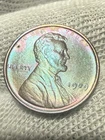 1909 VDB Philadelphia Mint Copper Lincoln Lustr AU +Wheat Cent High Grade Toned