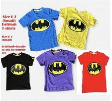 Multiple Colors Comics Batman Logo Kids T-Shirt 6-7 to choose from