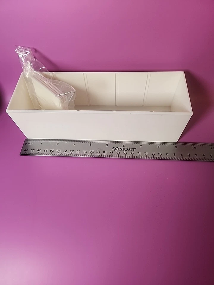 复古 Clinique 化妆口红托盘梳妆收纳盒存储塑料白色全新带盒 — 第 4/4 张图片