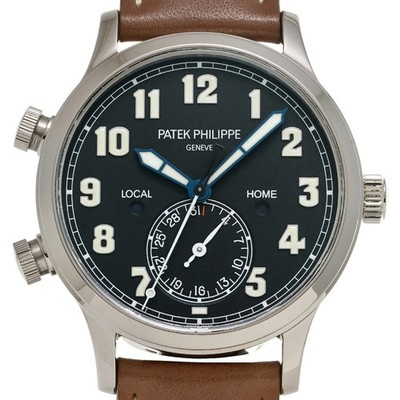 PATEK PHILIPPE Calatrava Pilot Travel Time 5524G-001 Men Blue White Gold #W010