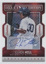 2014 Elite Extra Edition Inspirations Die-Cut Signatures Derek Hill Auto 2x6