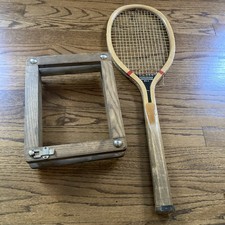 A.G. Spalding Bros Greenwood Service Vintage Wooden Tennis Racquet Press