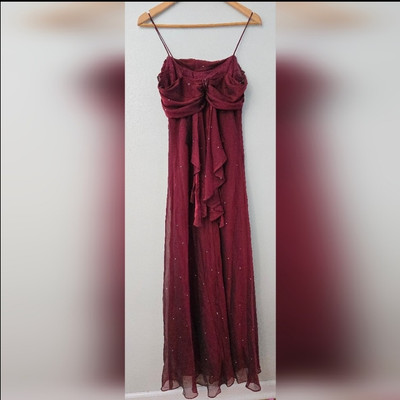 beautiful bridesmaid dress Chiffon Spaghetti Straps with Pockets White Perfect for attending a feature_Taffeta Jaded London ASYMMETRIC EYELET Size:4Xlarge