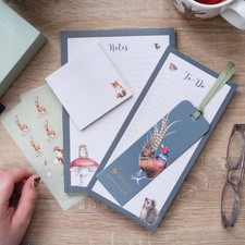 Wrendale Designs Stationery Set With Illustrated Gift Box Note Pad Bookmark