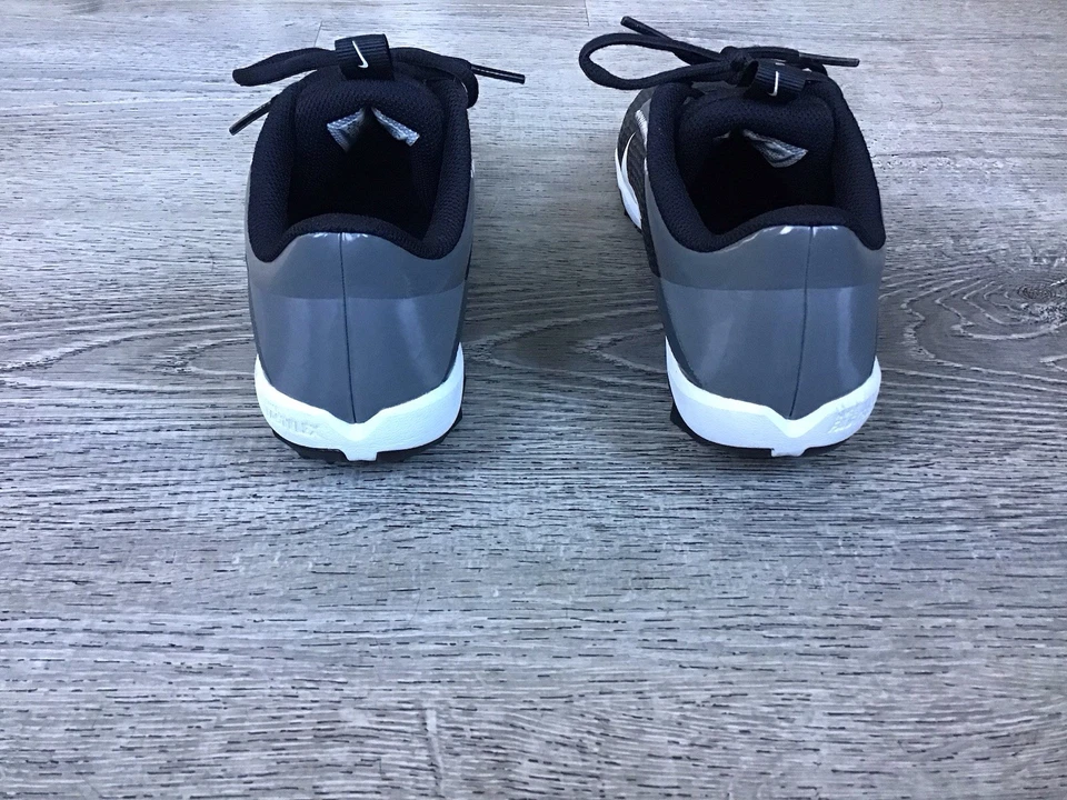 Nike Boys Vapor Edge Shark 2 DH5089-010 Black Gray Football Cleats Size 4.5Y - Image 3 of 4