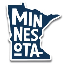 Magnet Me Up Minnesota State Magnetic Decal - 5" US State Shape Magnet, US Made